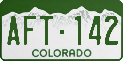 CO license plate AFT142