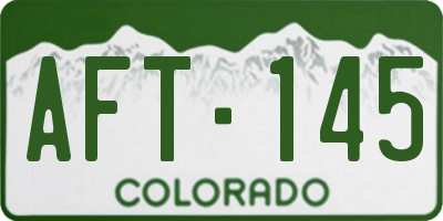 CO license plate AFT145