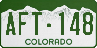CO license plate AFT148