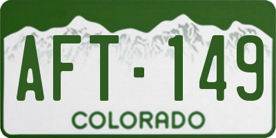 CO license plate AFT149