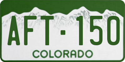 CO license plate AFT150