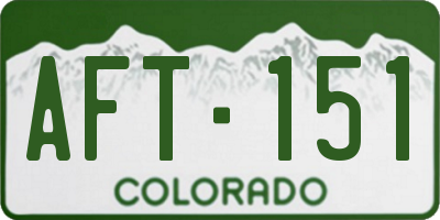 CO license plate AFT151