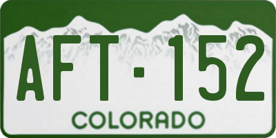 CO license plate AFT152