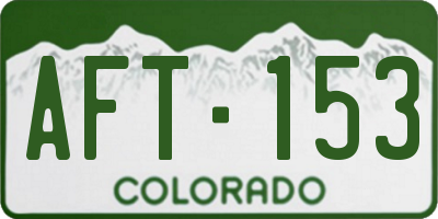 CO license plate AFT153