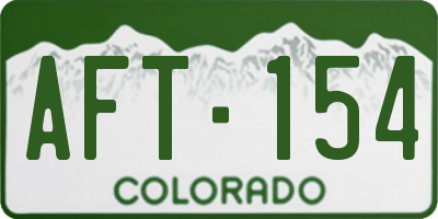 CO license plate AFT154
