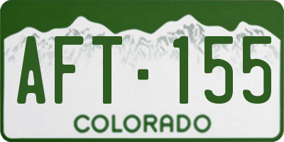 CO license plate AFT155
