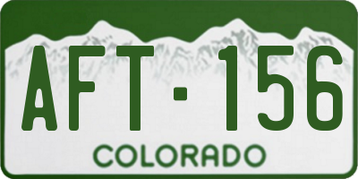 CO license plate AFT156