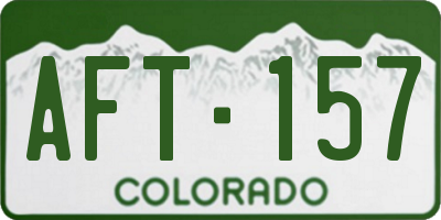 CO license plate AFT157