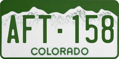 CO license plate AFT158
