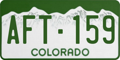 CO license plate AFT159