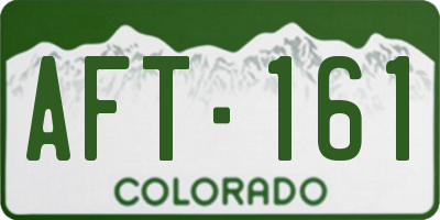 CO license plate AFT161