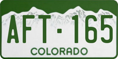 CO license plate AFT165