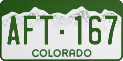 CO license plate AFT167