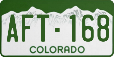 CO license plate AFT168