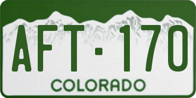 CO license plate AFT170