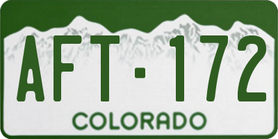 CO license plate AFT172