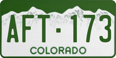 CO license plate AFT173