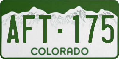 CO license plate AFT175