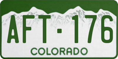 CO license plate AFT176