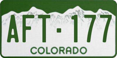 CO license plate AFT177