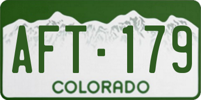 CO license plate AFT179