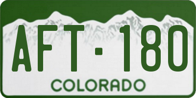 CO license plate AFT180