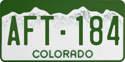 CO license plate AFT184