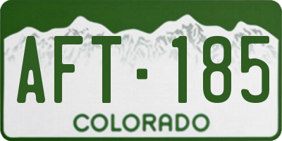 CO license plate AFT185