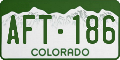 CO license plate AFT186