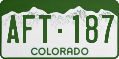 CO license plate AFT187
