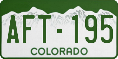 CO license plate AFT195