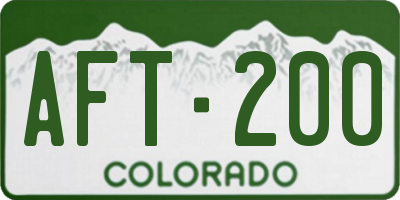 CO license plate AFT200