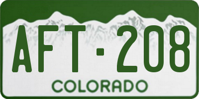 CO license plate AFT208