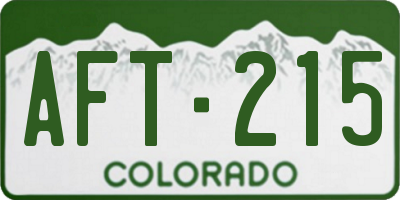 CO license plate AFT215