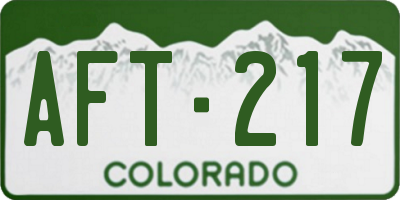 CO license plate AFT217