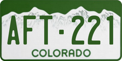 CO license plate AFT221