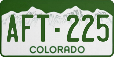 CO license plate AFT225