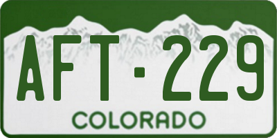 CO license plate AFT229