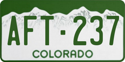 CO license plate AFT237