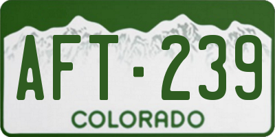 CO license plate AFT239