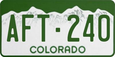 CO license plate AFT240