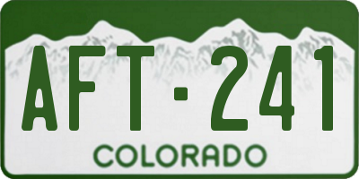 CO license plate AFT241