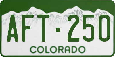 CO license plate AFT250