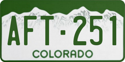 CO license plate AFT251