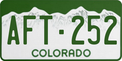CO license plate AFT252