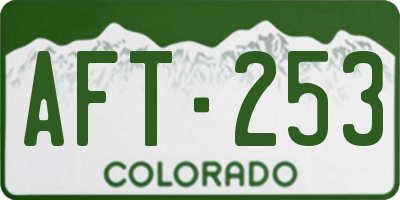 CO license plate AFT253