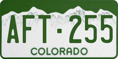 CO license plate AFT255