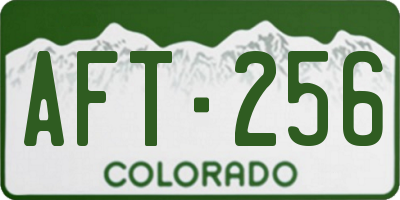 CO license plate AFT256