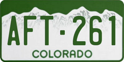 CO license plate AFT261
