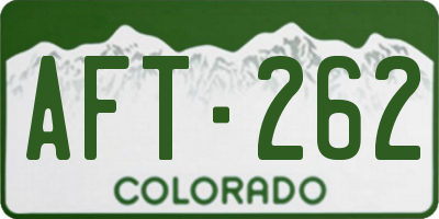 CO license plate AFT262